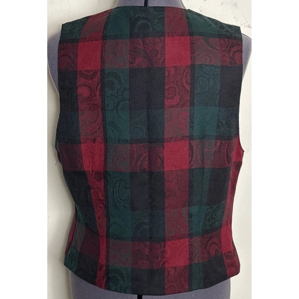 Vintage Pendleton Vest Womens 8 Tartan Plaid 100% Wool Made USA Holiday - Picture 2 of 7